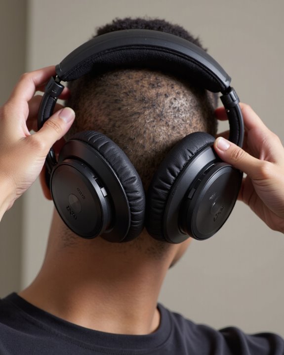 adjust for headphone comfort