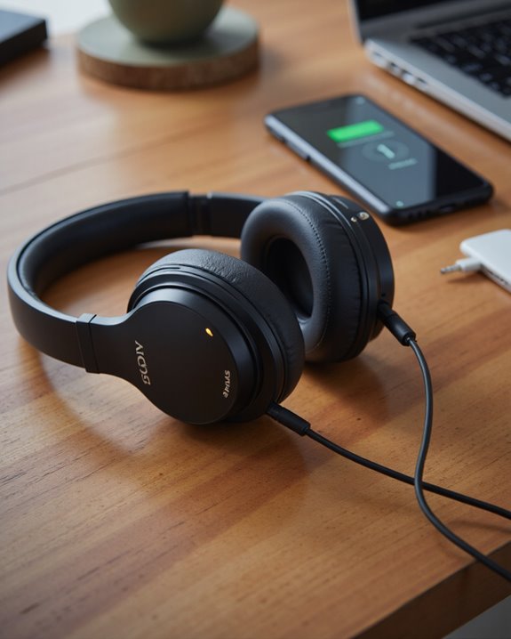 headphones power off charging