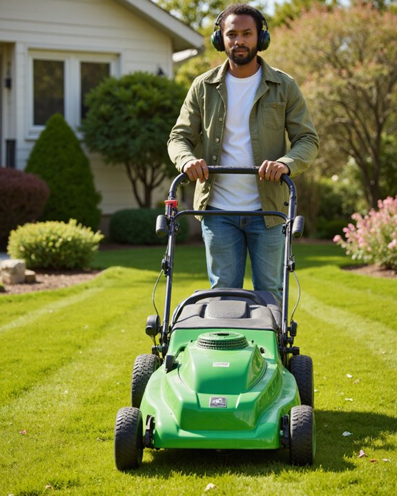 hearing protection while mowing