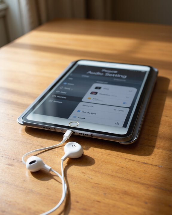 ipad audio output settings