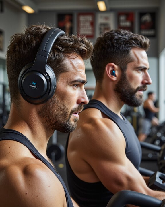 over ear vs in ear fitness
