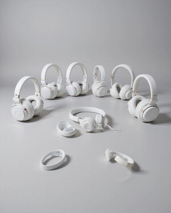 white headphones key factors