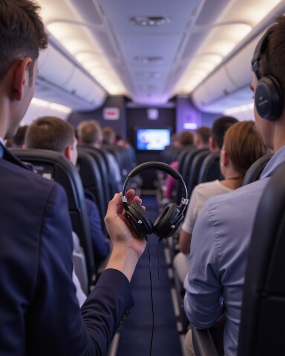 wired headphones recommended for flights