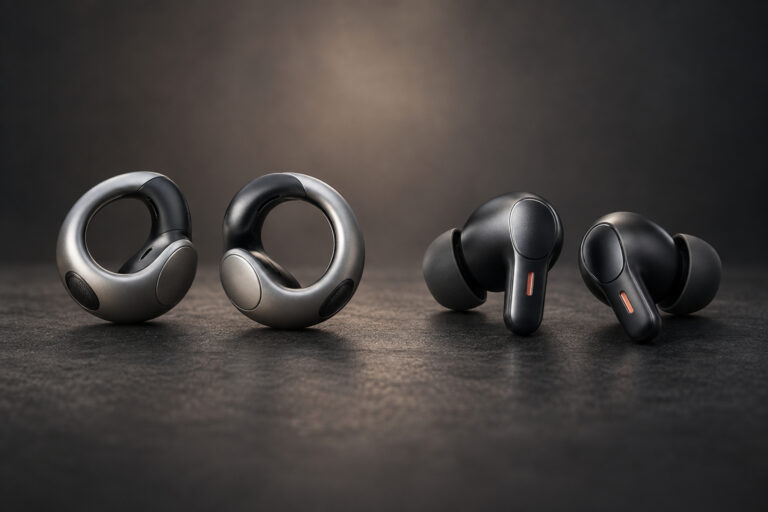 Sony LinkBuds Open-style open-ear earbuds compared with sealed in-ear earbuds